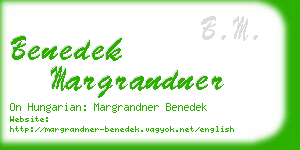 benedek margrandner business card